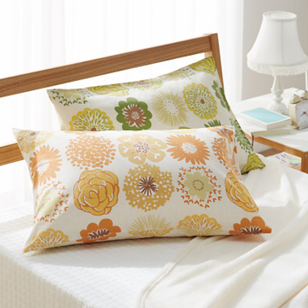 ピロケース２枚×２色セット（フラワードット）