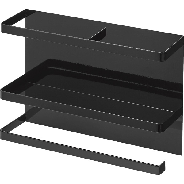 キッチンペーパーホルダー＆ラップホルダー　ブラック