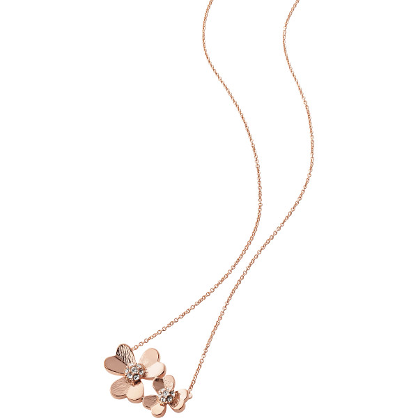 ミチコ　ロンドン　コシノ　ダブルフラワーペンダント