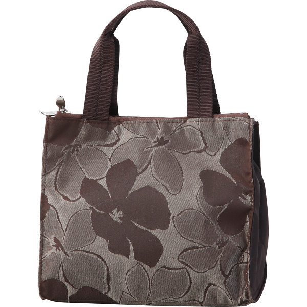 桐生織ジャガード手さげ　ブラウン