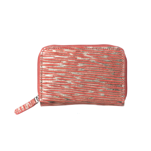 マデーラ　さざ波柄小銭入れ　ピンク