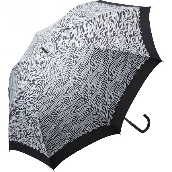 アズアズ　ゼブラ柄晴雨兼用遮光パラソル　ゼブラ柄
