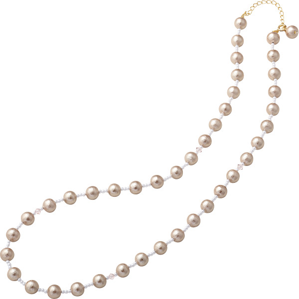 アトリエエトラ　コットンパールネックレス　ブラウン