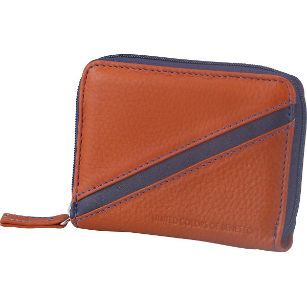 ベネトン　ラウンドコインケース　ブラウン