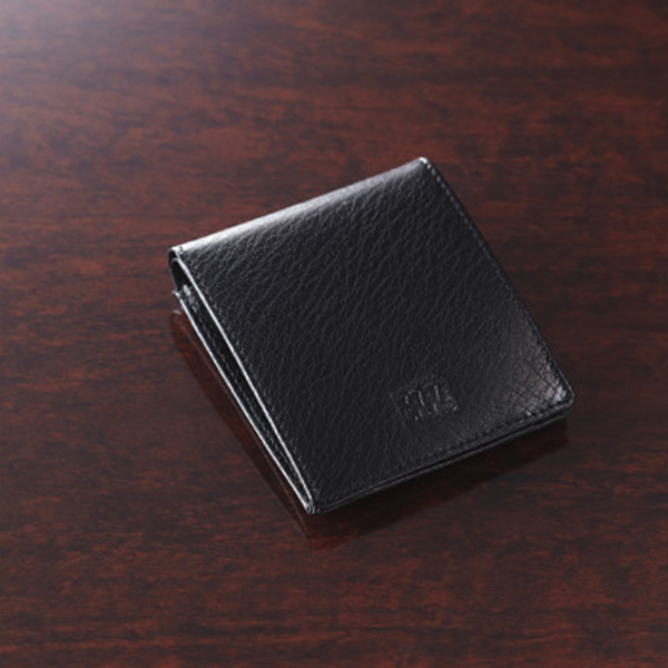 アッシュエル　二つ折り財布　ブラック