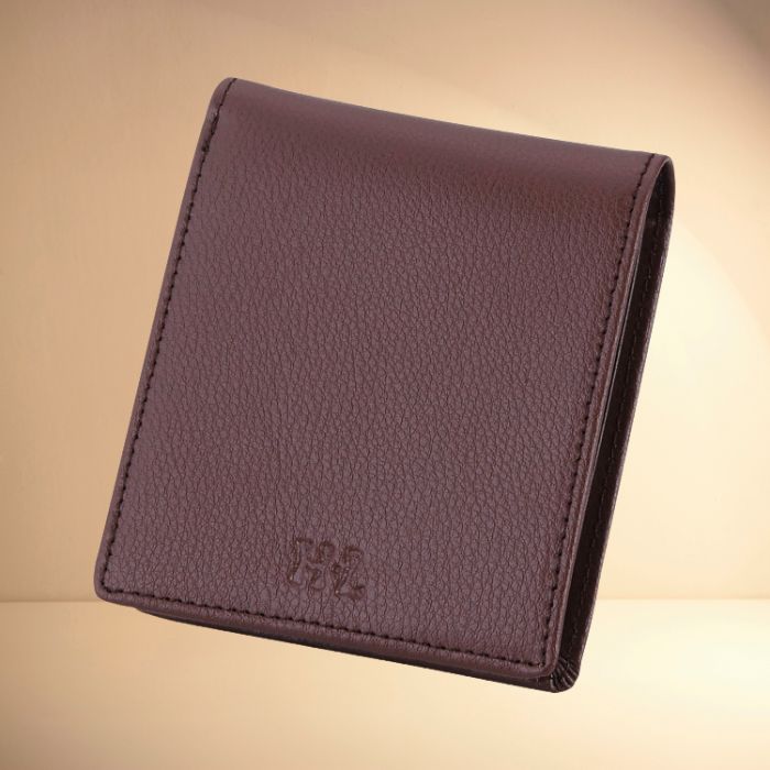 アッシュエル　メンズ折財布　ブラウン