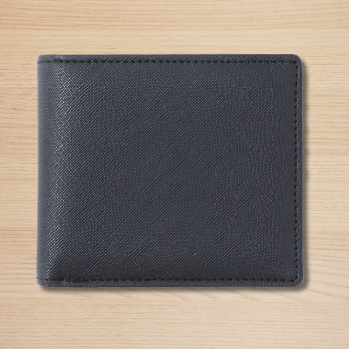 アッシュエル　二つ折り財布　ブラック