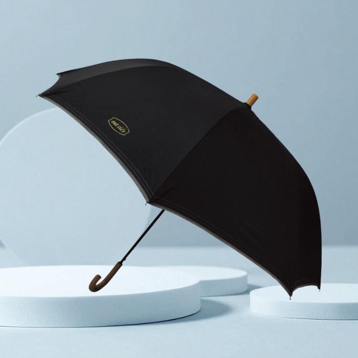 アウトサイド　ジャンプ長傘　ジャンボ　ブラック