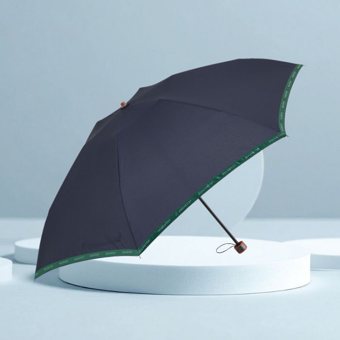 アクアストップ　丸ミニ傘（ロゴ入りテープ加工）　ネイビー