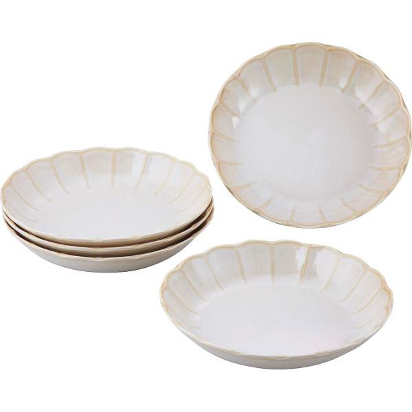 花形　カレー＆パスタ皿　５枚セット