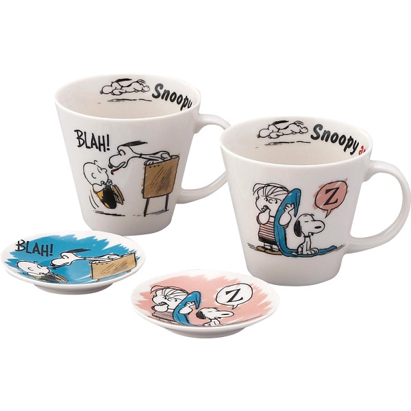 ピーナッツ　ピーナッツフレンズ　豆皿付ペアマグセット