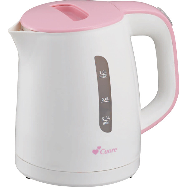 クオーレ　電気ケトル（１．０ｌ）　　ピンク