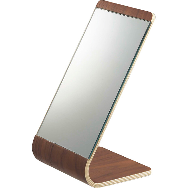 スタンドミラー　ブラウン