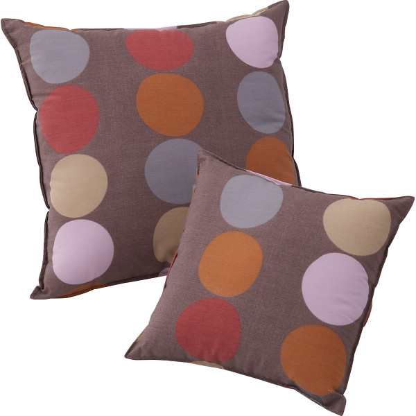 大小クッションセット（ドット）　ブラウン
