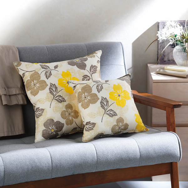 大小クッションセット（北欧モダン）　イエロー