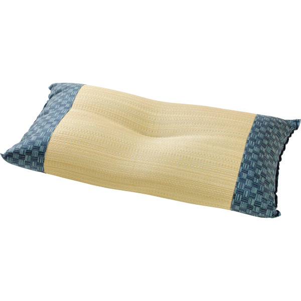 もちもち　い草くぼみ枕　ブルー