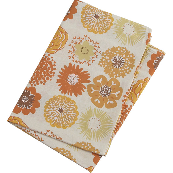 敷ふとんカバー　フラワーオレンジ