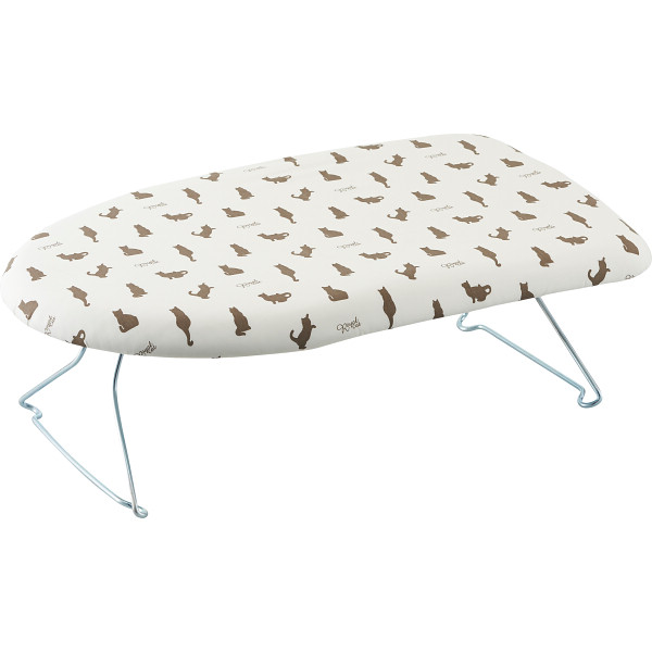 軽量スチールメッシュアイロン台ネコプレス　ホワイト