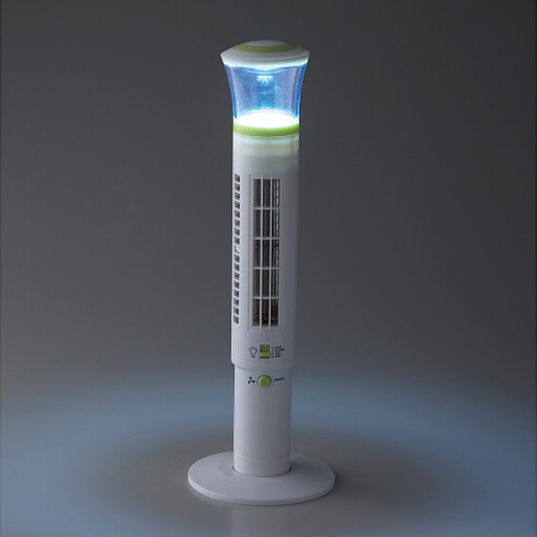 タワー型ファン付ライト