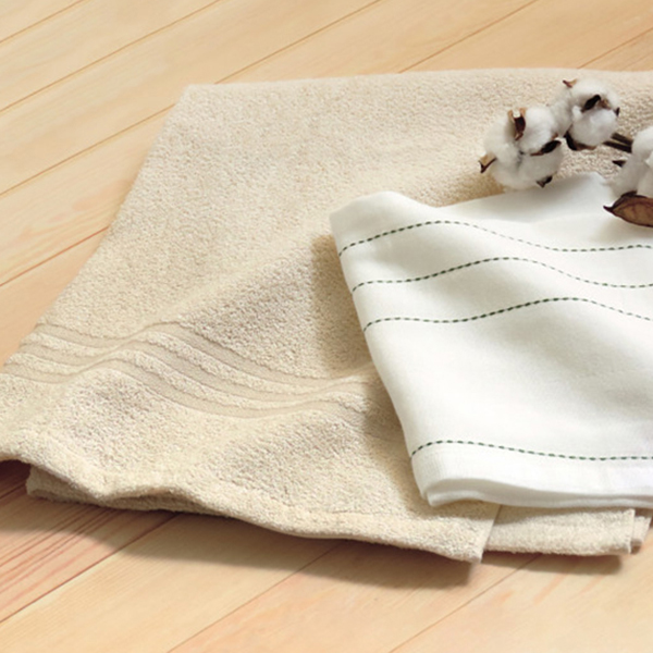 ピュアなオーガニックコットン　バス・フェイスタオルセット