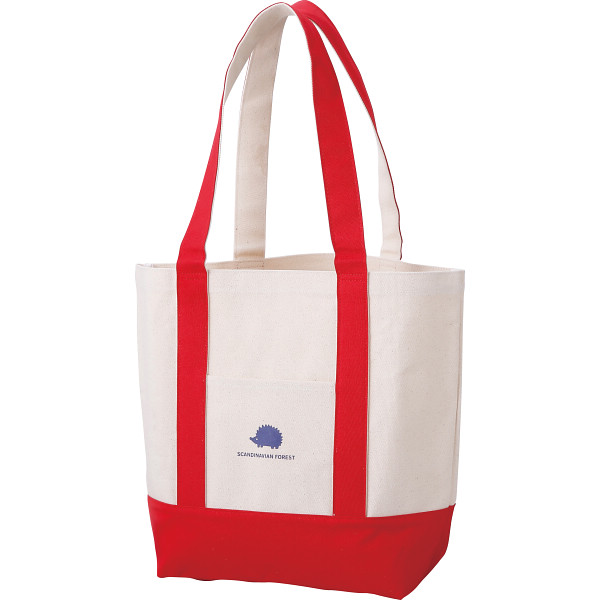 スカンジナビアンフォレスト　トートバッグ　ナチュラル・レッド
