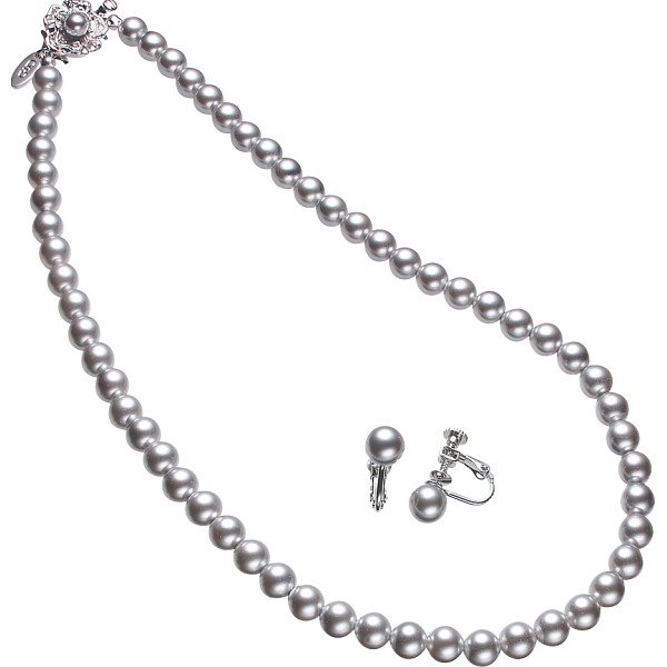 ユキコハナイ　パール２点セット　グレー