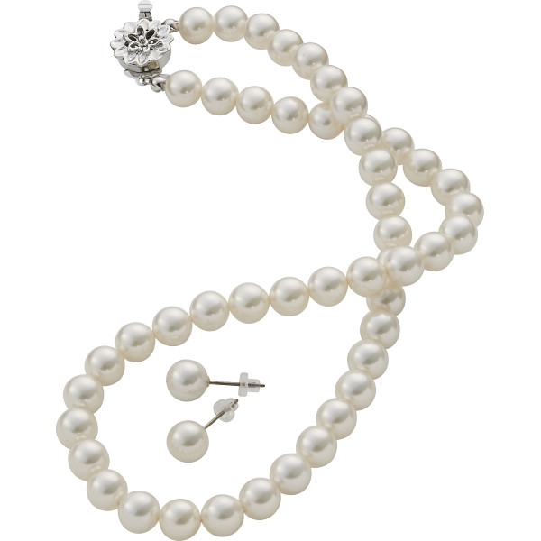 ドゥーナイスクラップ　泉州産貝パールピアスセット　ホワイト