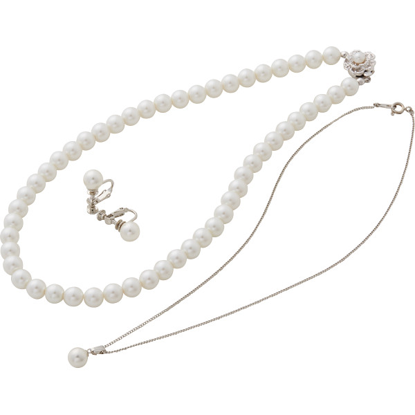 ユキコハナイ　パール３点セット　ホワイト