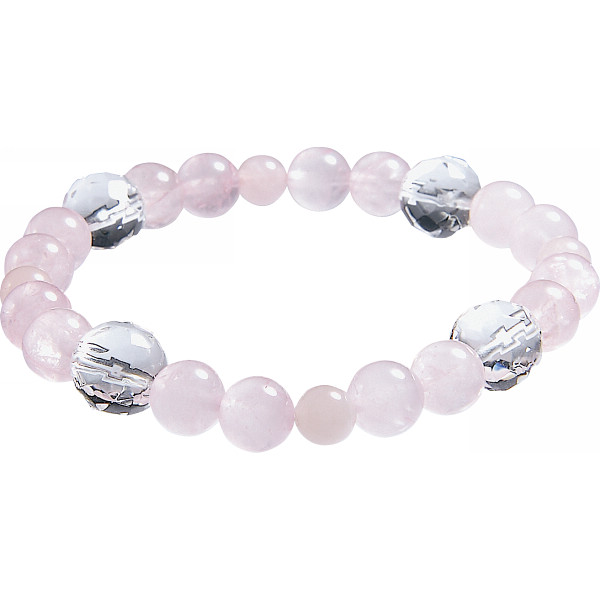 ヴィクトリアンローズ　パワーストーンブレスレット　ローズクォーツ