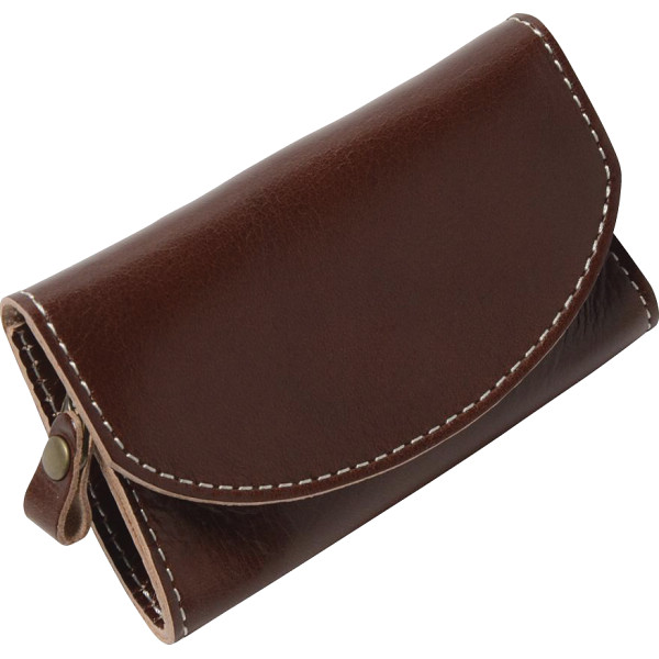 ｍ，ｉ，ｕ，ｏ．ｊ　ヌメ革　小銭入れ　チョコ