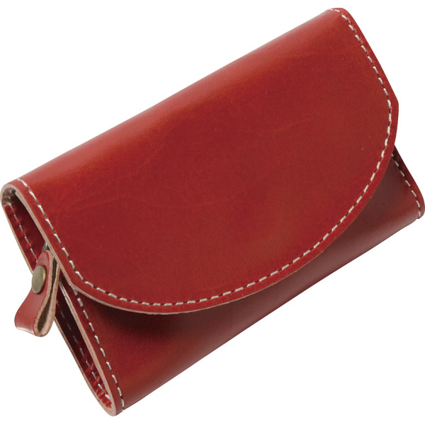 ｍ，ｉ，ｕ，ｏ．ｊ　ヌメ革　小銭入れ　レッド