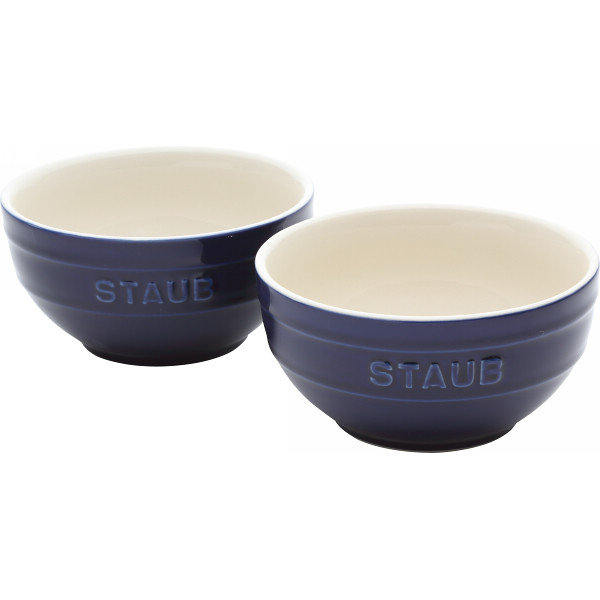 ストウブ　セラミック　ペアボウル　ブルー