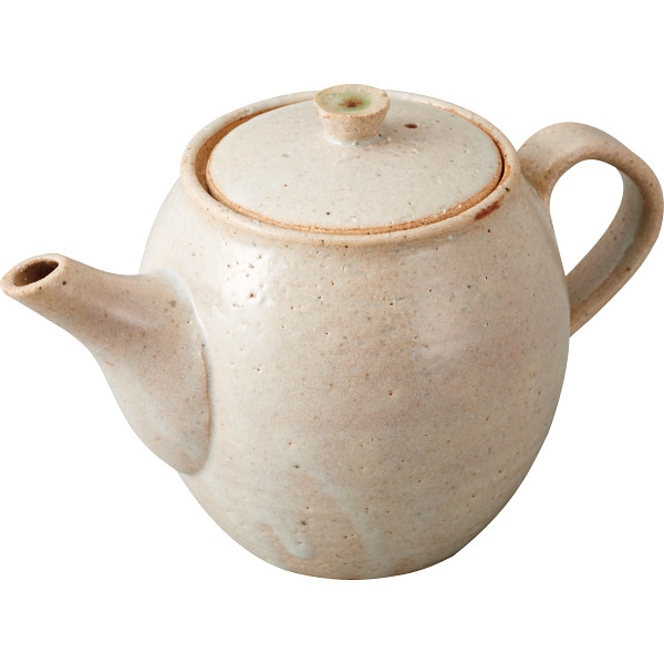 信楽焼　シガラキポット　白