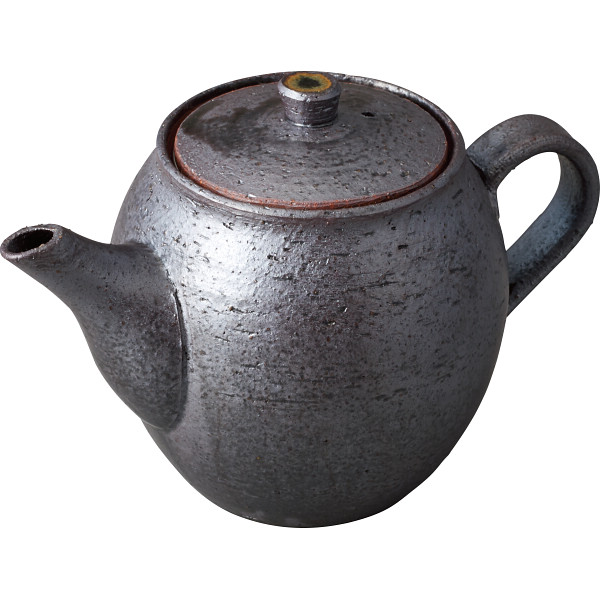 信楽焼　シガラキポット　黒