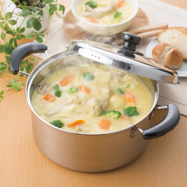 陳建一　ステンレス両手鍋（２４ｃｍ）