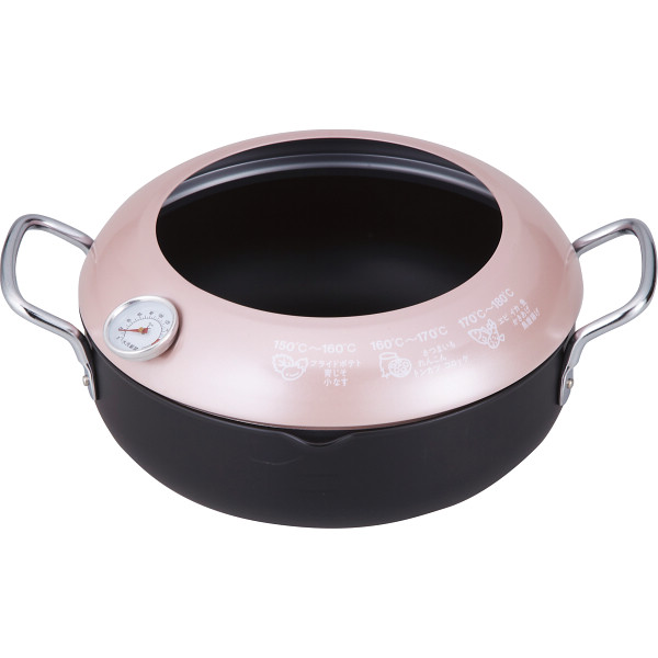 ラテラッテ　温度計付天ぷら鍋（２４ｃｍ）