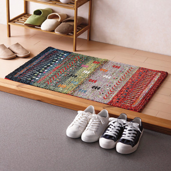 トルコ製ウィルトン玄関マット　６０　グリーン