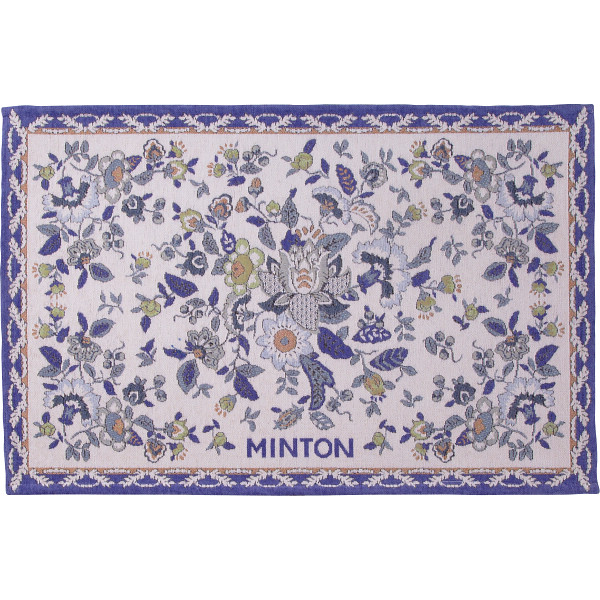 ミントン　ジャガード織マット　ブルー