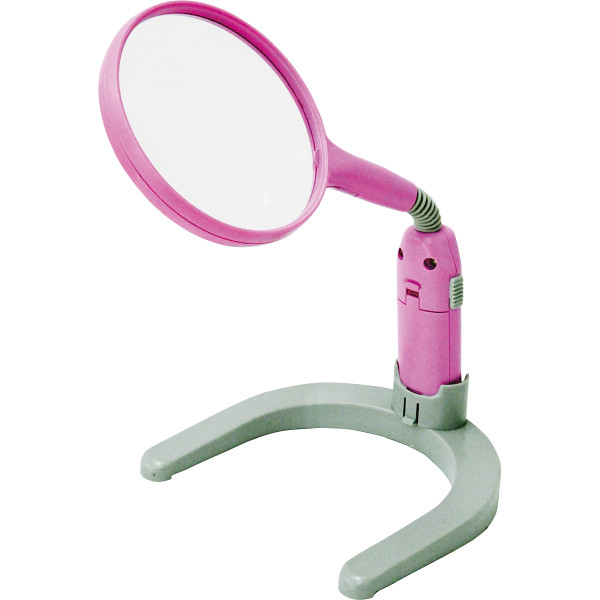 ケンコー　手持ち＆卓上で使えるスタンドルーペ　ピンク