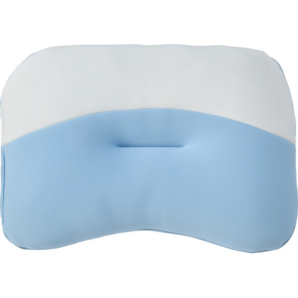 西川　低反発ウレタンチップ入り枕　ブルー