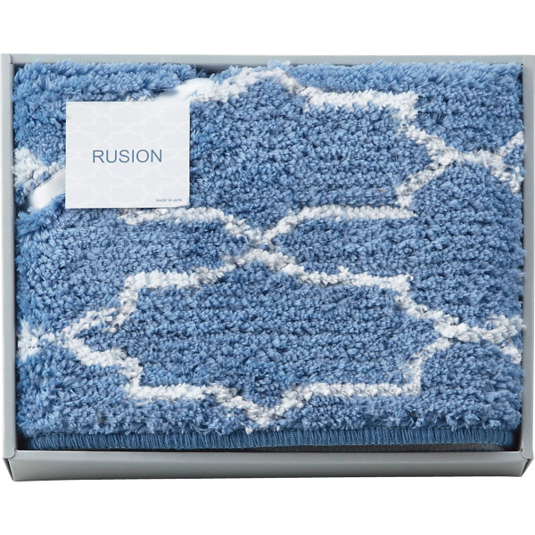 ルシオン　ワイドバスマット　ブルー