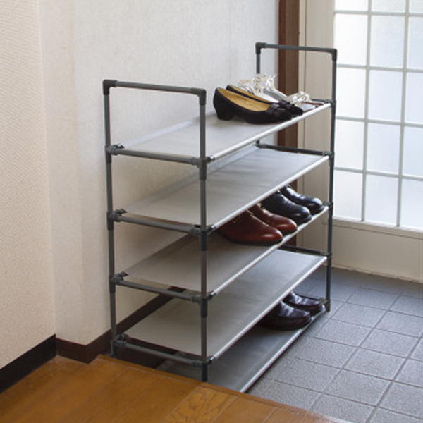 シューズ＆タオルラック　ワイド５段