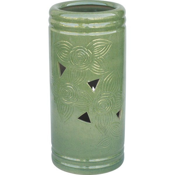 陶器傘立て　緑