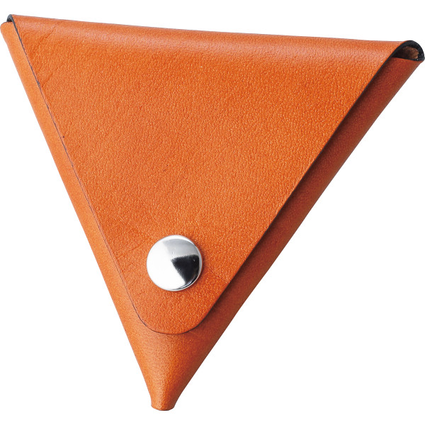 縫わない牛革小銭入れ　ブラウン