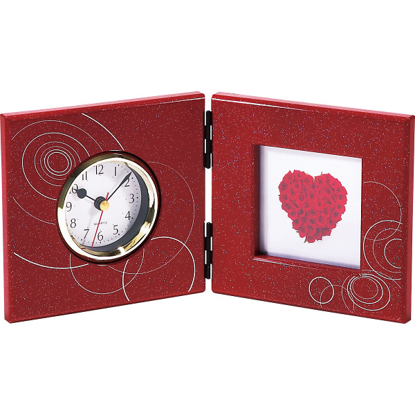 屏風時計　朱