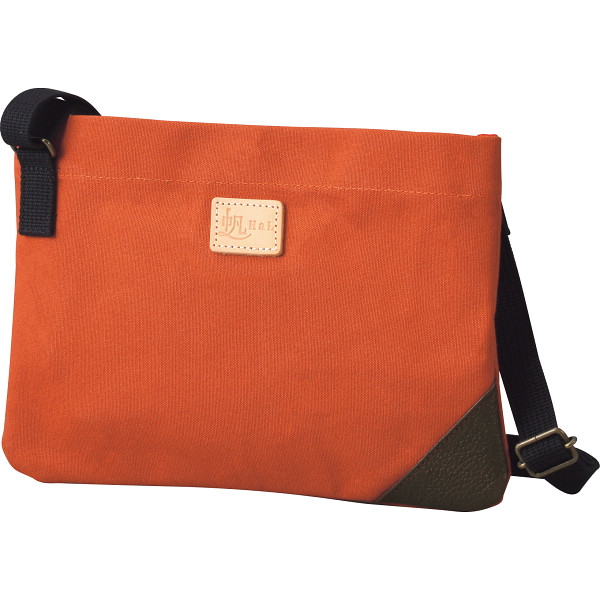 ＨａＬ　倉敷産帆布×姫路レザー　サコッシュ　テラコッタ