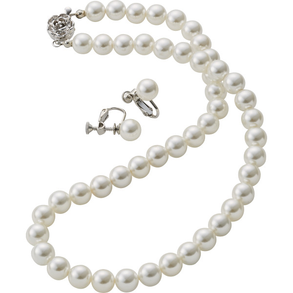 セ・ルーアン　貝パールセット　ホワイト