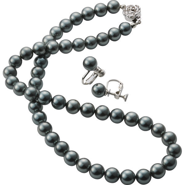 セ・ルーアン　貝パールセット　グレー