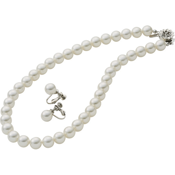 ドゥーナイスクラップ　泉州産貝パール　アクセサリーセット　ホワイト