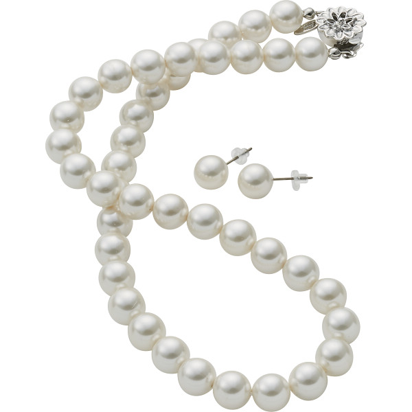 ドゥーナイスクラップ　泉州産貝パールピアスセット　ホワイト